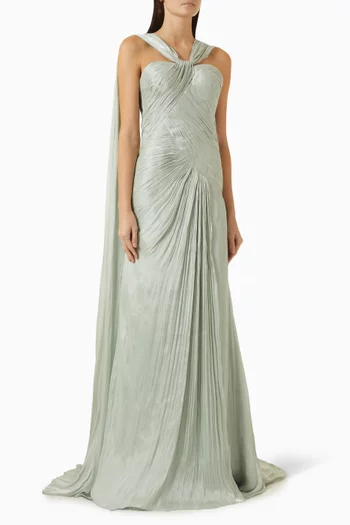Cape Gown in Silk Chiffon