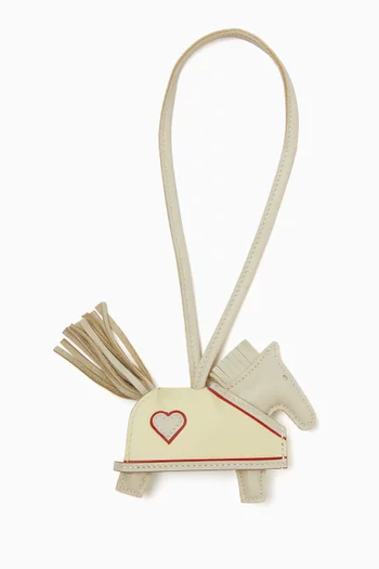 Unused Rodeo PM Robéo Heart Bag Charm in Leather