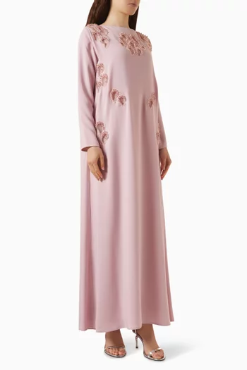 Embellished Kaftan in Crepe