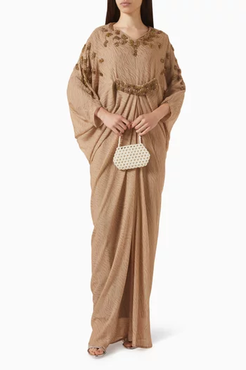 Draped Embellished Kaftan