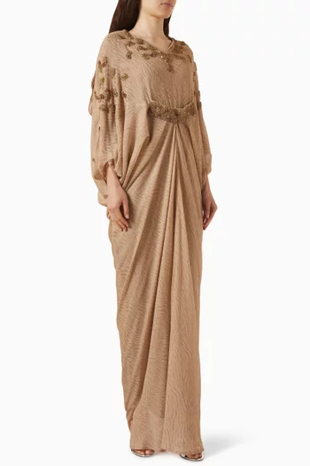 Draped Embellished Kaftan