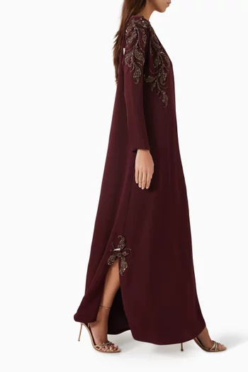 Embellished Kaftan in Crepe