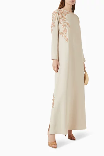 Embellished Kaftan in Crepe