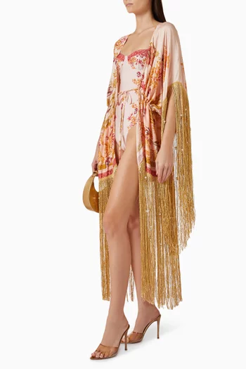 Antoniette Fringe Cover-up in Viscose