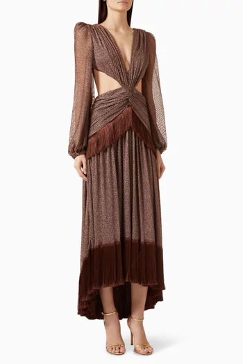 Alicia Fringe Dress in Tulle