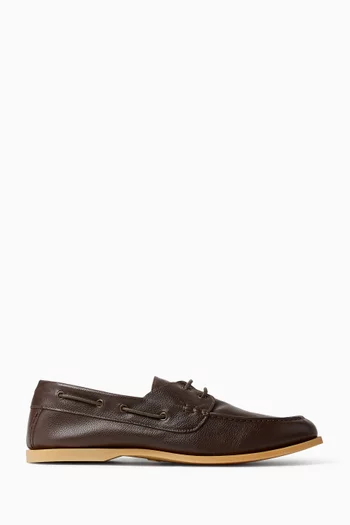 Marina Deck Shoes in Leather