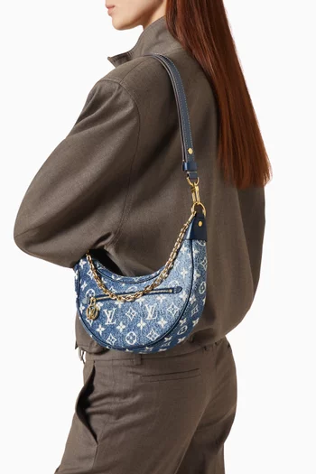 Loop Bag in Monogram Jacquard Denim