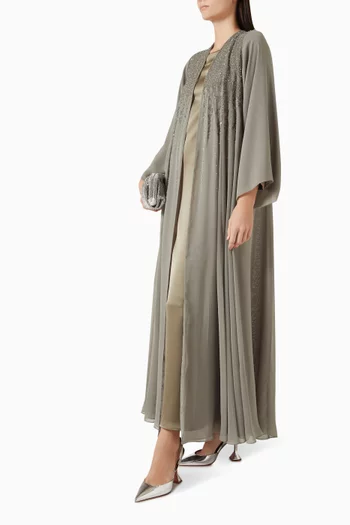 Embellished Abaya Set in Chiffon