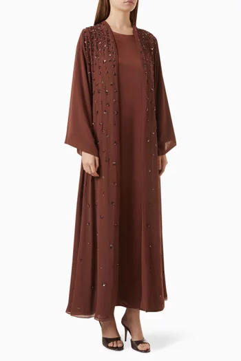 Embellished Abaya Set in Chiffon