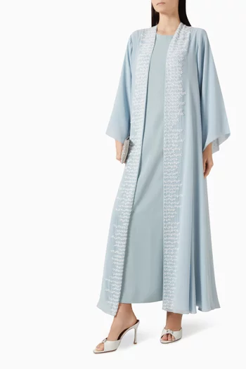 Embellished Abaya Set in Chiffon