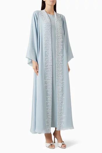 Embellished Abaya Set in Chiffon