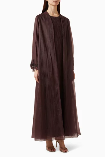 Embellished Abaya Set in Organza