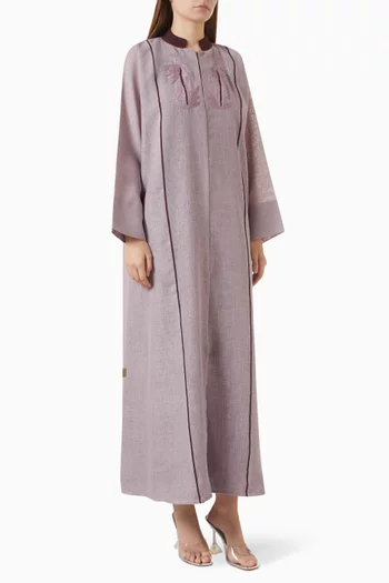 3D Thread Embroidered Abaya