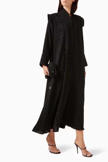 Thread-embroidered Abaya