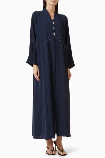 Embroidered Abaya in Nada