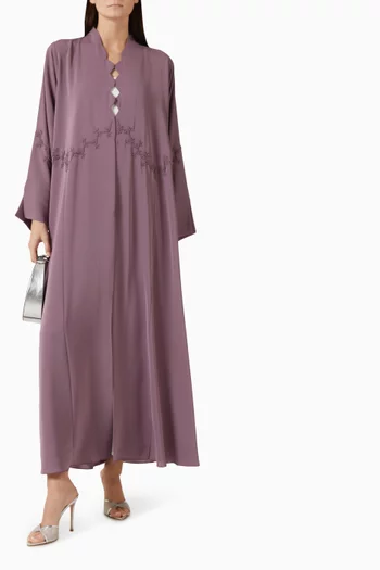 Embroidered Abaya in Nada