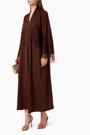 Thread-embroidered Abaya