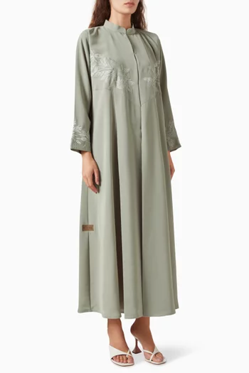 Thread-embroidered Abaya