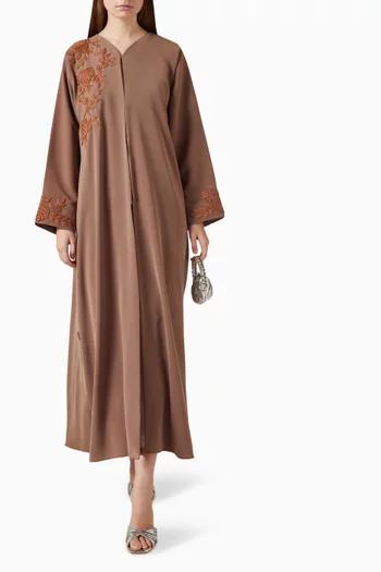 Thread-embroidered Abaya