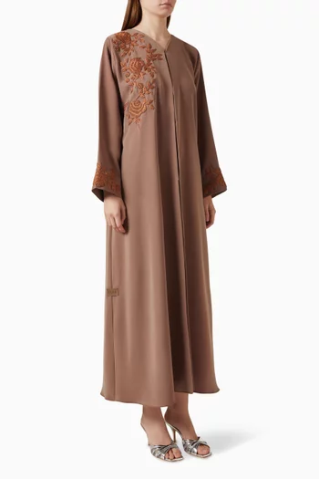 Thread-embroidered Abaya