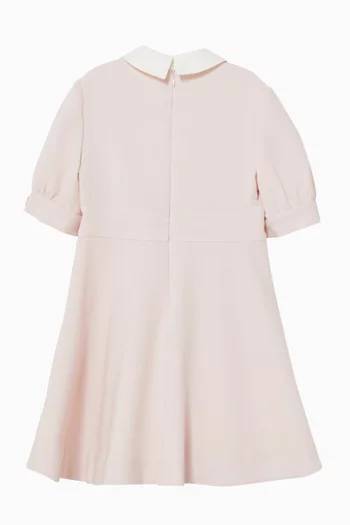 Crystal-bow Dress in Crepe
