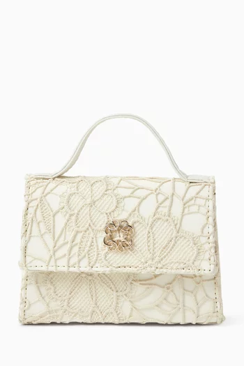 Top-handle Bag in Lace