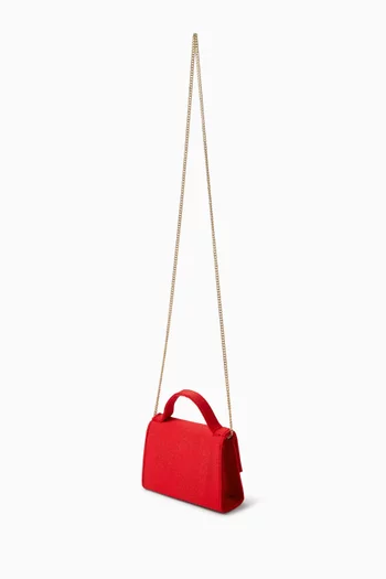 Top-handle Bag in Floral Jacquard