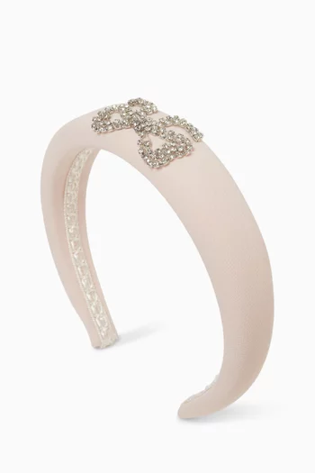 Crystal-embellished Headband in Crepe