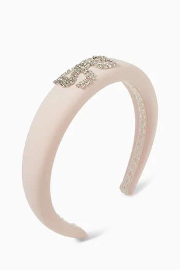 Crystal-embellished Headband in Crepe
