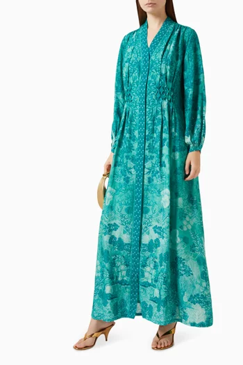 Printed Kaftan in Linen