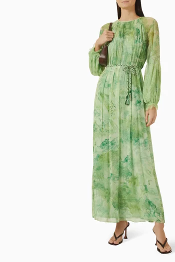 Printed Kaftan in Chiffon
