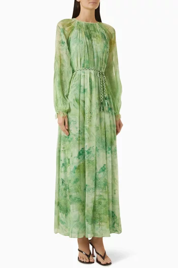 Printed Kaftan in Chiffon