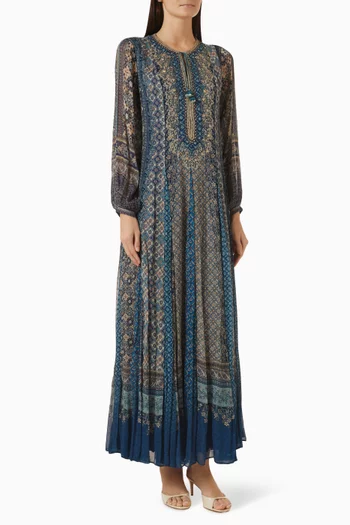 Printed Kaftan in Chiffon