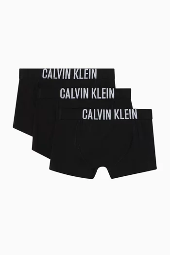 Logo Trunks in Stretch Cotton, Set of 3