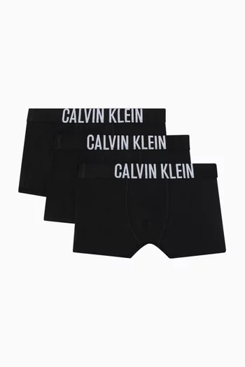 Logo Trunks in Stretch Cotton, Set of 3