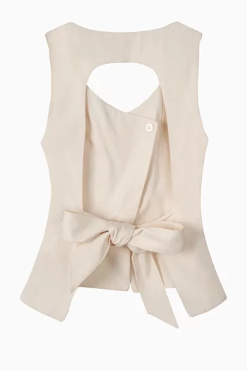 Caneiro Open-back Top in Cotton