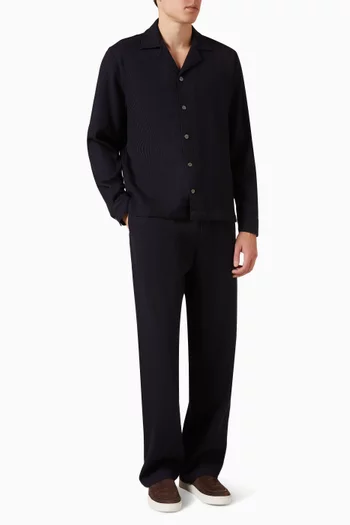 Safra Camp Shirt in Wool-knit
