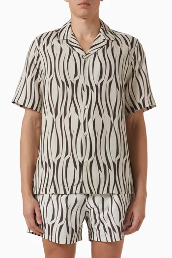 Roberto Printed Shirt in Lyocell-blend
