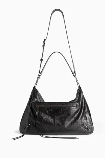 Large Le City Moto Bag in Arena Lambskin