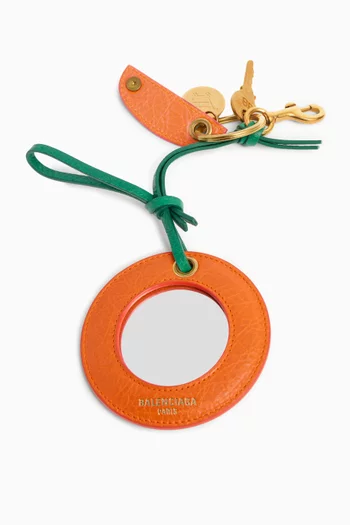 Le City Orange Keychain Charm in Lambskin