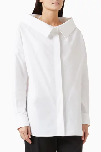 Oversized Stola Shirt in Cotton Poplin