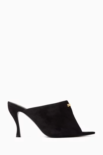 Midnight City 95 Mules in Suede Goatskin