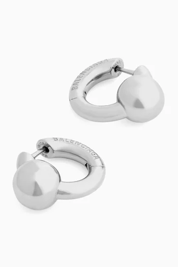 Atom Hoop Earrings in Brass