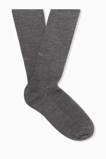 Logo Socks in Wool-blend