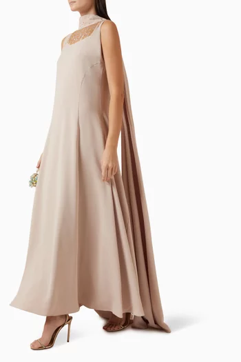 Cape Bead-fringe Dress
