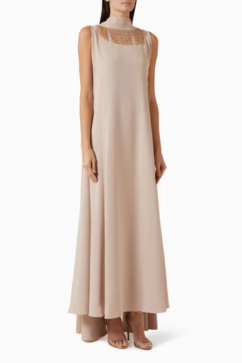 Cape Bead-fringe Dress