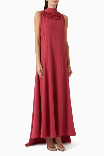 Cape Bead-fringe Dress