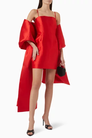 Bessette Mini Dress in Satin