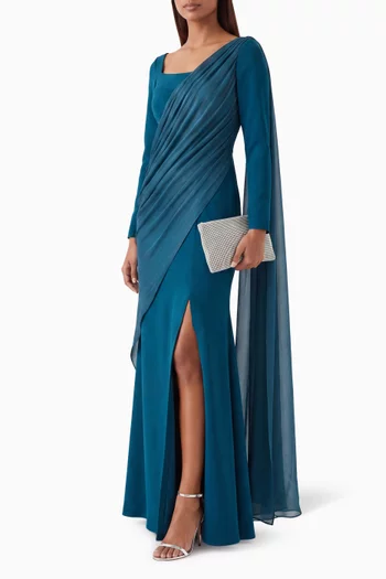 Draped Slit Dress