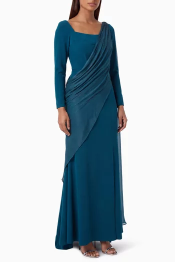 Draped Slit Dress